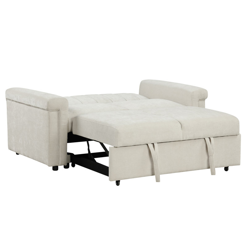 U_STYLE Canapé-lit convertible à coussins moelleux, Beige