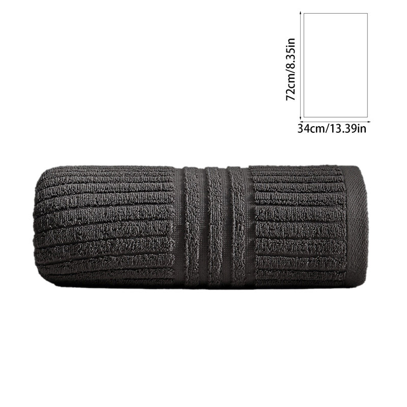 Soft Thick Absorbent Hand Towel For Bathroom, Polyester Fiber Towel For Wash Face And Home Gift, 29.1x13.3in Dark Gray