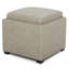 Stone Faux Leather Ottoman-188659739