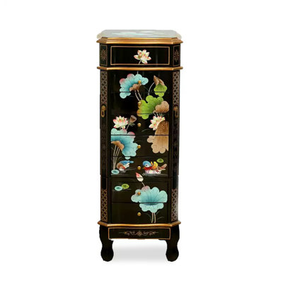 Vintage - Style Hand - Painted Jewelry Armoire