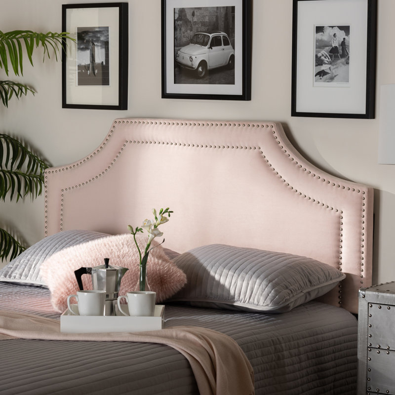 Danann Upholstered Headboard, King, Light Pink
