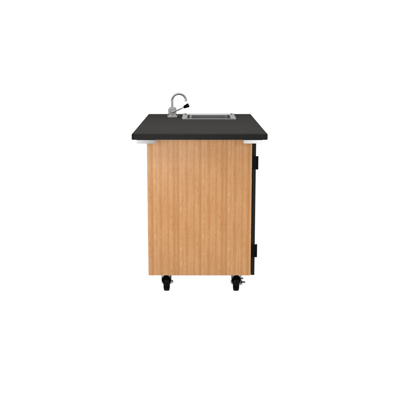 Mobile Science Cart with Shelving and Sink