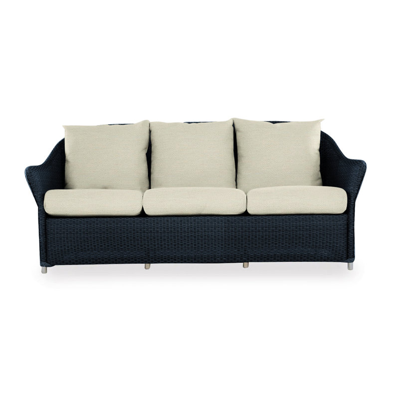 Weekend Retreat Outdoor 3 - Seat Patio Sofa, Stratosphere Cloud, Ebony