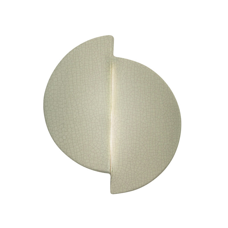 Tenny Ceramic LED Flush Mounted Sconce, Celadon Green Crackle