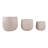 Planter Set Polyresin Carved Sculptural Design Decorative Indoor Outdoor Container Pots Contemporary Minimalist Style Durable Lightweight Construction Set Of 3-1874343074