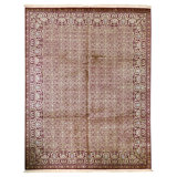 Hand Knotted Wool Oriental Area Rug in Wine