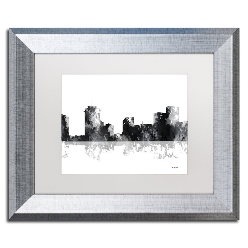 « new orléans louisiana horizon bg-1 », impression sur toile encadrée, H 11 po x l 14 po x P 0,5 po, argent