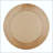Large Round Woven Bamboo Mirror with Textured Frame