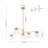 5-Light Ribbed Glass Modern Linear Chandelier