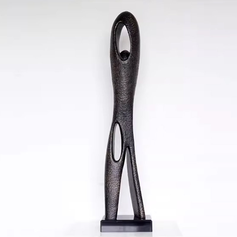 Ornement de sculpture en résine Wabi-Sabi, Black