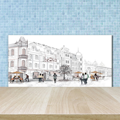 50cm W x 100cm L Glass Peel and Stick Panel