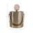 Modern Metal and Agate Bar Ice Bucket for Home Bar Accessories - Sleek Cocktail Tool with Handle for Entertaining  - 10", Gold & Pink
