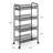 4 Tiers Stainless Steel Utility Cart with Wheels,17.2*10.2*32.6 inch Rolling Cart,Metal Cart, Salon Trolley Cart,Kitchen Storage Cart,Bathroom Cart-107178658