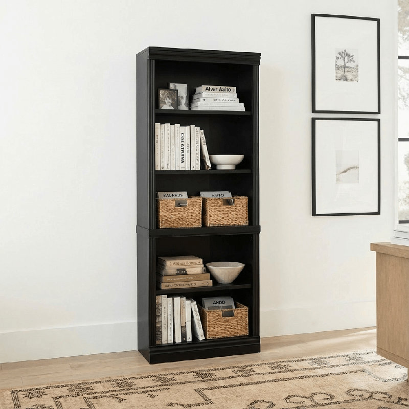 Anotidaishe 71.26'' H Standard Bookcase, Black