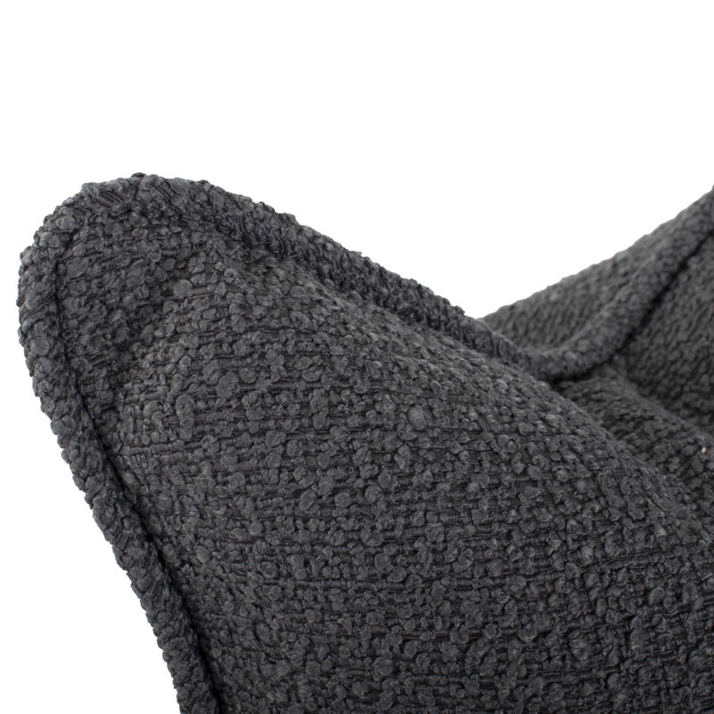 20 x 20 Pillow Barbet- Down Insert, Charcoal