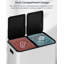 Stainless Steel Step On Multi-Compartment Rubbish & Recycling Bin - 60L-120747430