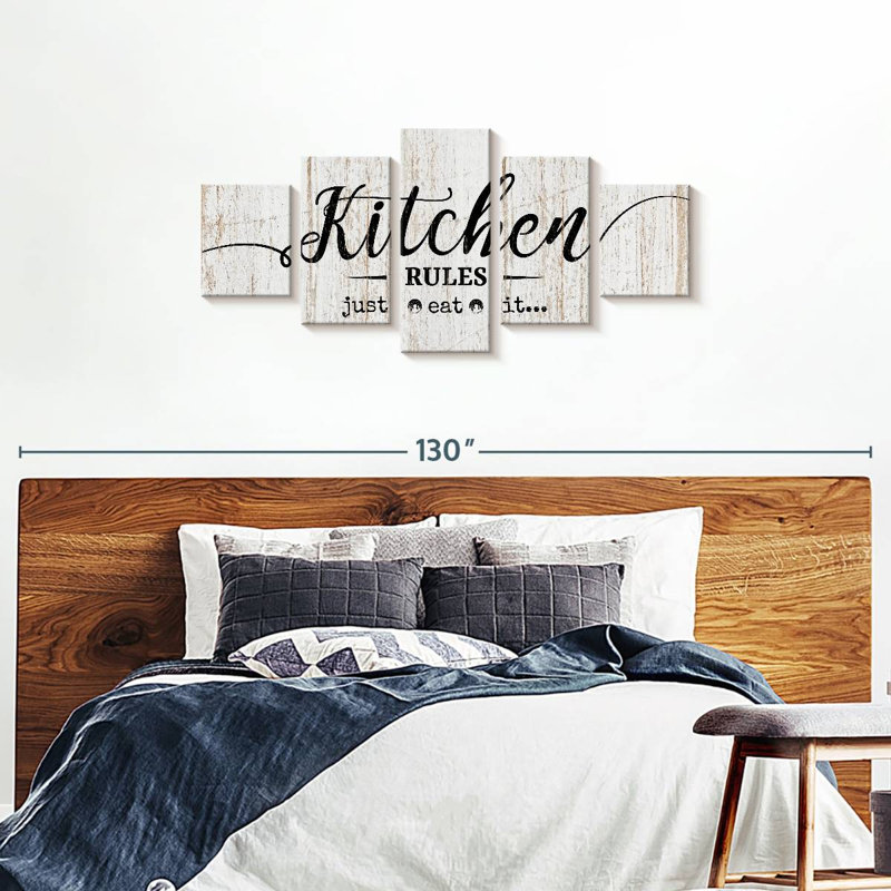 Plaque de cuisine 5 pièces, H 34 po x l 74 po x P 1,25 po
