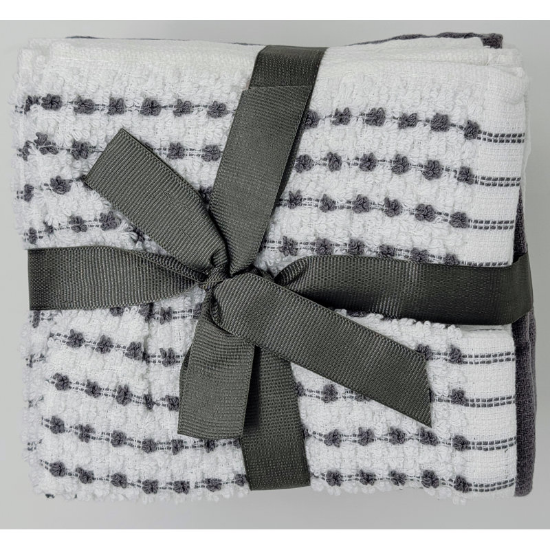 Ensemble de trousse de chambre d'invité 100% coton 12 pièces Criselda, Gris