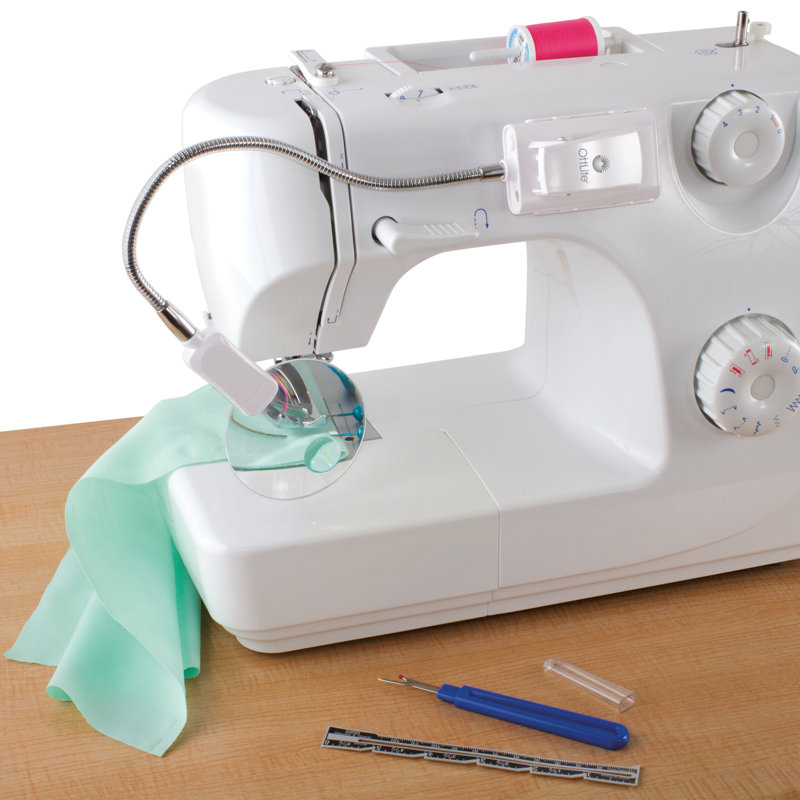 OttLite LED 2 in 1 Sewing Machine Light Clip Lamp, Lighted Optical Grade Magnifier, White