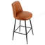 Swivel Upholstered Counter Stool with Iron Frame
