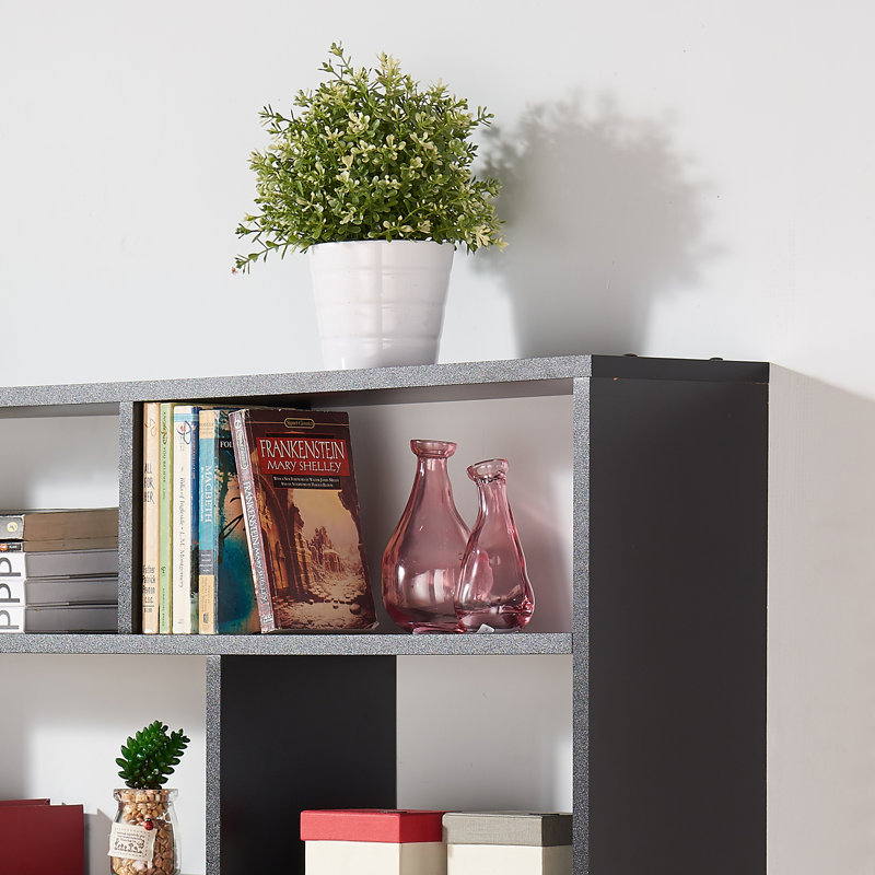Gipe 7 Piece Cubby Shelf, Black