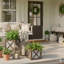 Ensemble de 2 jardinières en bois et métal galvanisé Farmhouse-88626111