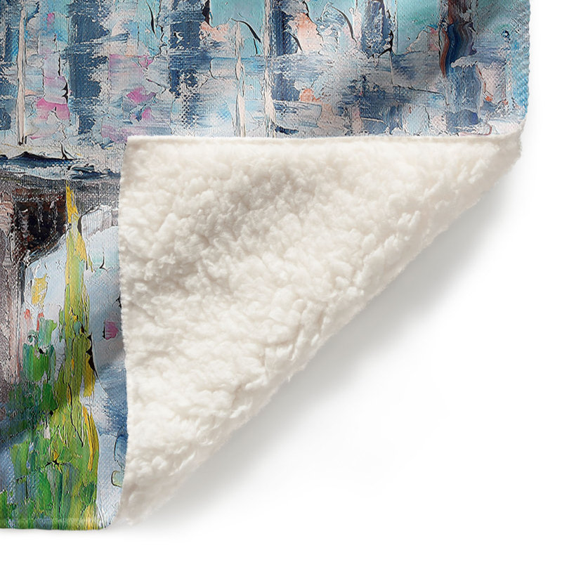 Couverture sherpa doux à l’aube prague, l 68 po x L 80 po