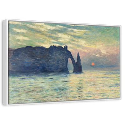 Coucher de soleil sur la falaise d'Etretat