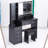 41" Large Left Bedside Cabinet Vanity Table+Cushioned Stool, Extra Large Touch Control LED Mirror-114233190
