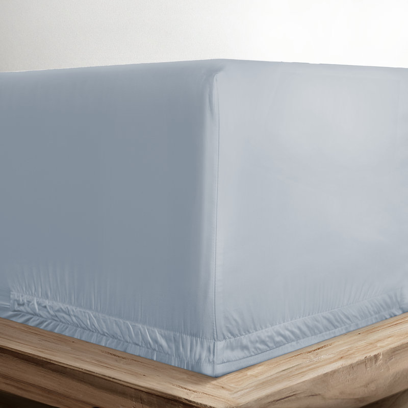 Purefect Fit Adjustable Sateen Fitted Sheet Fitted Sheet, King, Blue