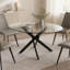 Table basse ovale, table d'appoint en verre de 100 cm avec pattes, table à thé moderne pour salon-1555988665