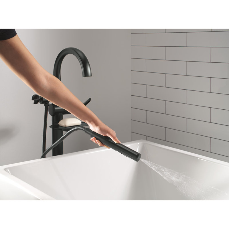 Floor Mount Tub Filler Trim, Matte Black