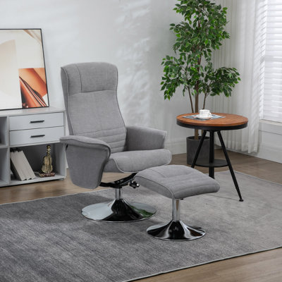 69cm Wide Velvet Swivel Standard Recliner