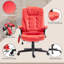 Fauteuil de bureau à massage à haut dossier avec 6 points de vibration-122061100-111865023