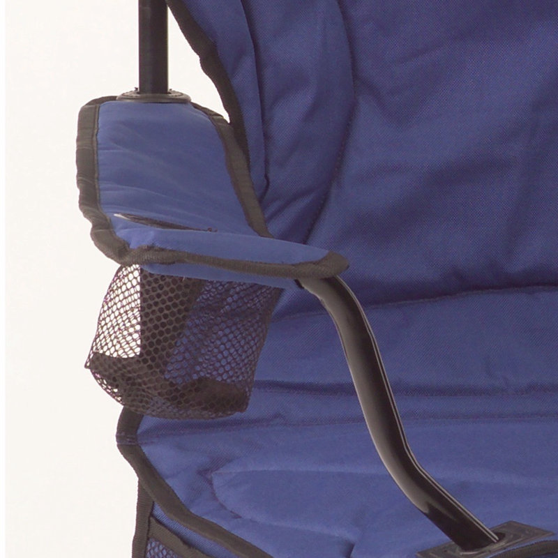 Chaise de camping pliante avec coussin Cooler, Bleu
