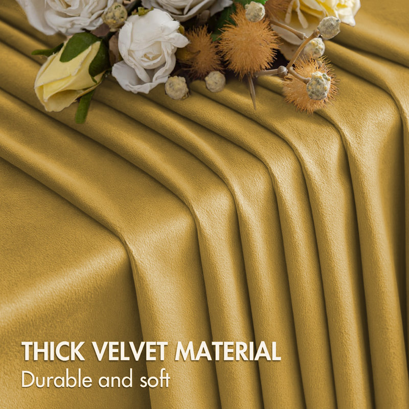 Heavy Velvet Blackout Curtains with Eyelet Rings – Thermal Insulated Drapes, Ochre, 168cm Width x 228cm Drop