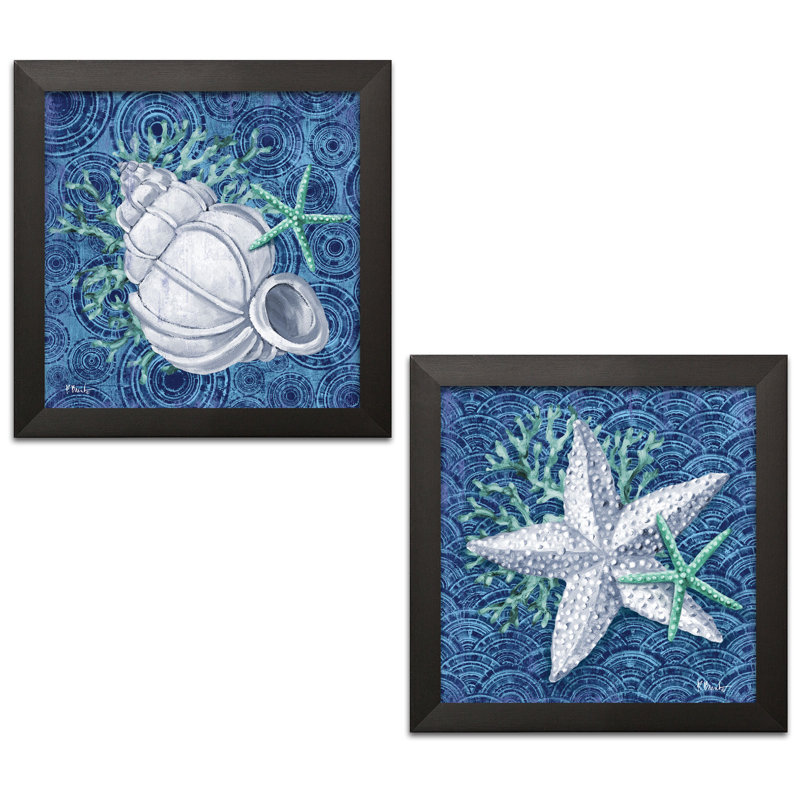 «Silverplate Shells III and IV» par Paul Brent - ensemble de 2 reproductions d'impressions, H 12 po x l 12 po x P 0,75 po