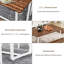 6 salles à manger avec une finition noyer foncé, idéales pour la cuisine, le coin-repas et le salon, style concis, minimaliste industriel rétro, fabrication en acier, chaises confortables à dossier incliné