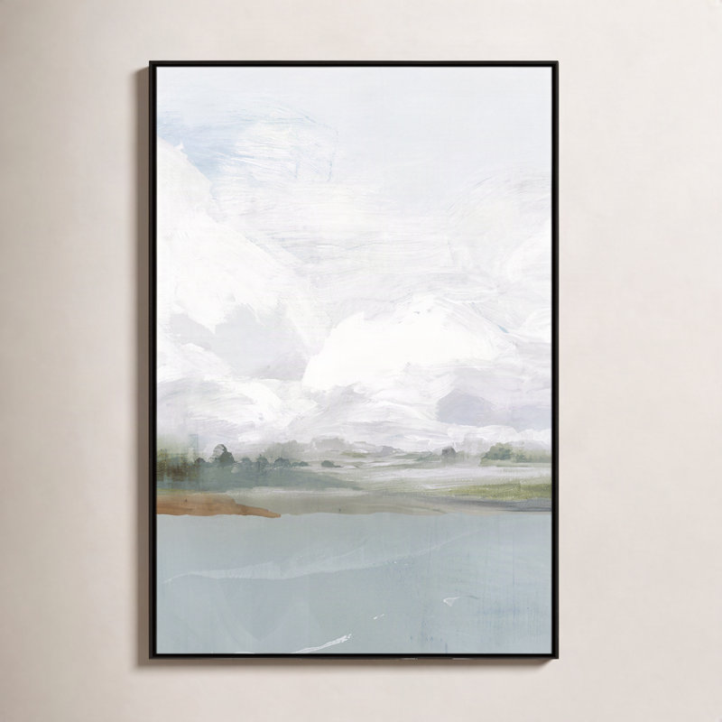 All Shore Painting, 19.5" H x 13.5" W, Espresso