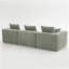 Modular 3-Seat Sectional Sofa, All-Foam Deep-Seat Couch With Textured Chenille Boneless, Low-Profile Modern Design, Compressed Shipping & Easy Setup, 111.02" W × 37.01" D × 23.62" H-Grey-482456223