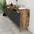 Modern Console Table with Wall Mount Feature, Walnut & Anthracite Colors, 70.9 x 30.7 x 13.8 inches | 100% Melamine Coated Particle Board, Thickness: 0.7 inches | Stylish Design with Multiple Shelves, Ideal for Living Room & Entryway-449624820-449624813-449624812