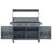 54.1" Outdoor Kitchen Island with High Shelf, Large Outdoor Potting Bench Table with Stainless Steel Top and Storage Cabinet-1674332955