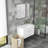 Wall-Mounted Bathroom Vanity with Soft-Close Double Drawers