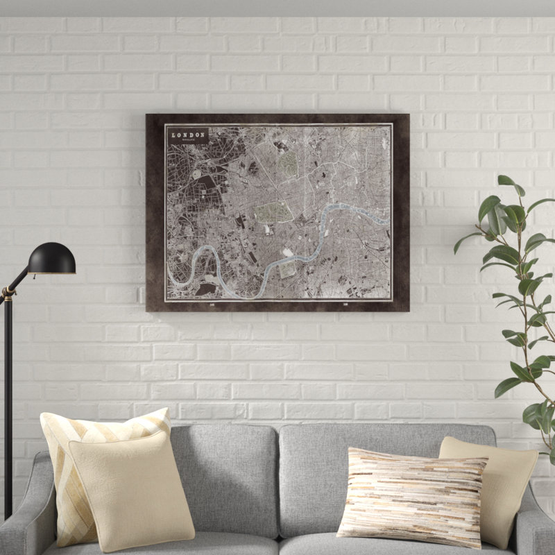 « london city map », reproduction d’impression sur toile tendue