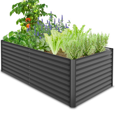  Lit de jardin surélevé en métal galvanisé l 6 pi x P 3 pi x H 2 pi
