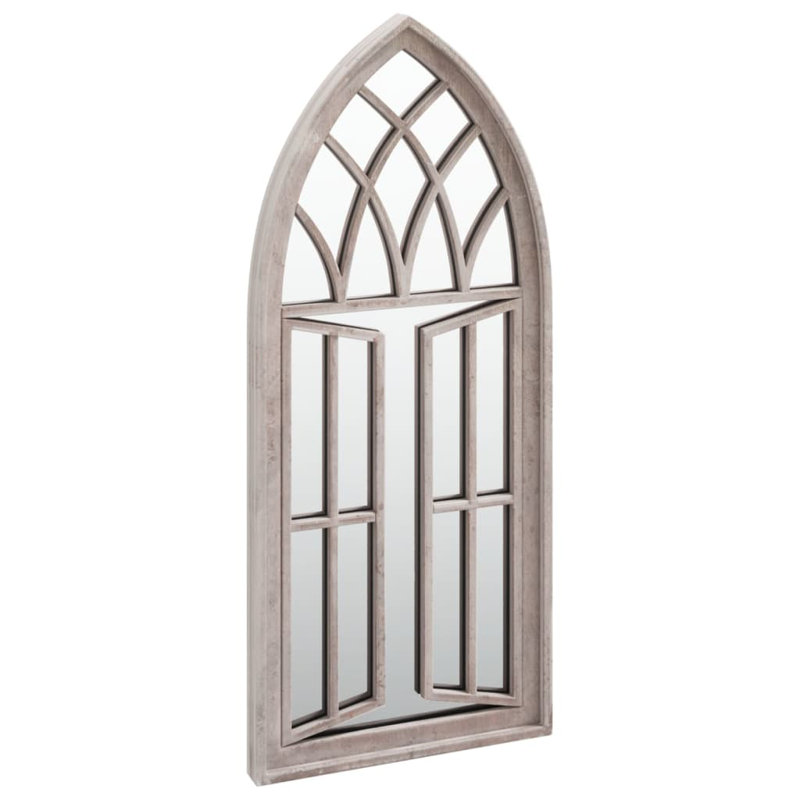 Ville Flat Mirror, 70cm H x 30cm W, Brown