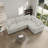Ovaish 95.4'' Upholstered Sofa, Cloud Sofa, L Shaped Sectional Sofa Couch Modular Sofa for Living Room Office Apartment-534886793-512207445