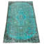 Tapis turquoise en laine noué à la main de conception unique 2000 pi 4 pi 11 po x 9 pi 4 po Okeith