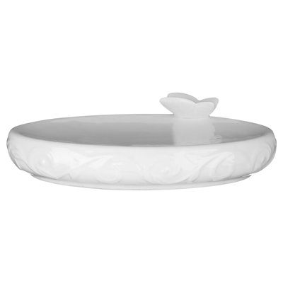 Edelle Porcelain China Soap Dish Bathroom Tray Tumbler