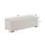 White Long , Low - Saturation Colour Scheme, American Decor, Comfortable Seating, Stable Tripod Base Rectangular Footstool, Humanized Size, Silent Base, Soft Upholstery, Changing Shoes And Resting